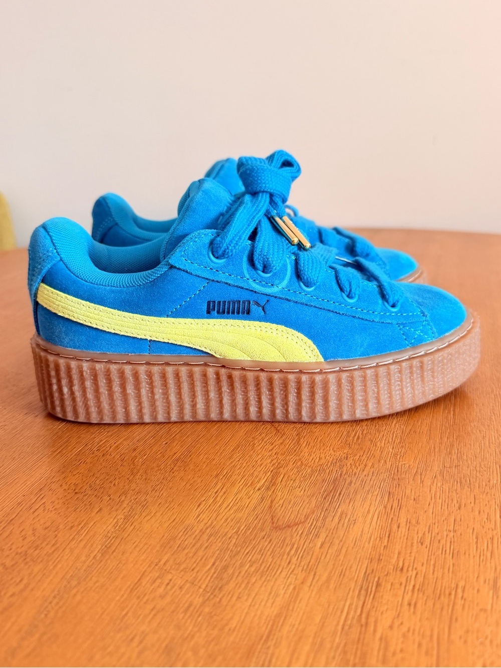 PUMA X Fenty by Rihanna Platform Sneakers Speed blue/lime Wom5.5/ Youth4